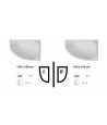 ECKBADEWANNE 160x100 LINKS MAREA Ablaufgarnitur + Füße GRATIS !