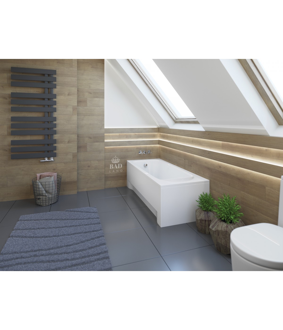 RECHTECK BADEWANNE 170x75 MEDIUM Ablaufgarnitur + Füße GRATIS !
