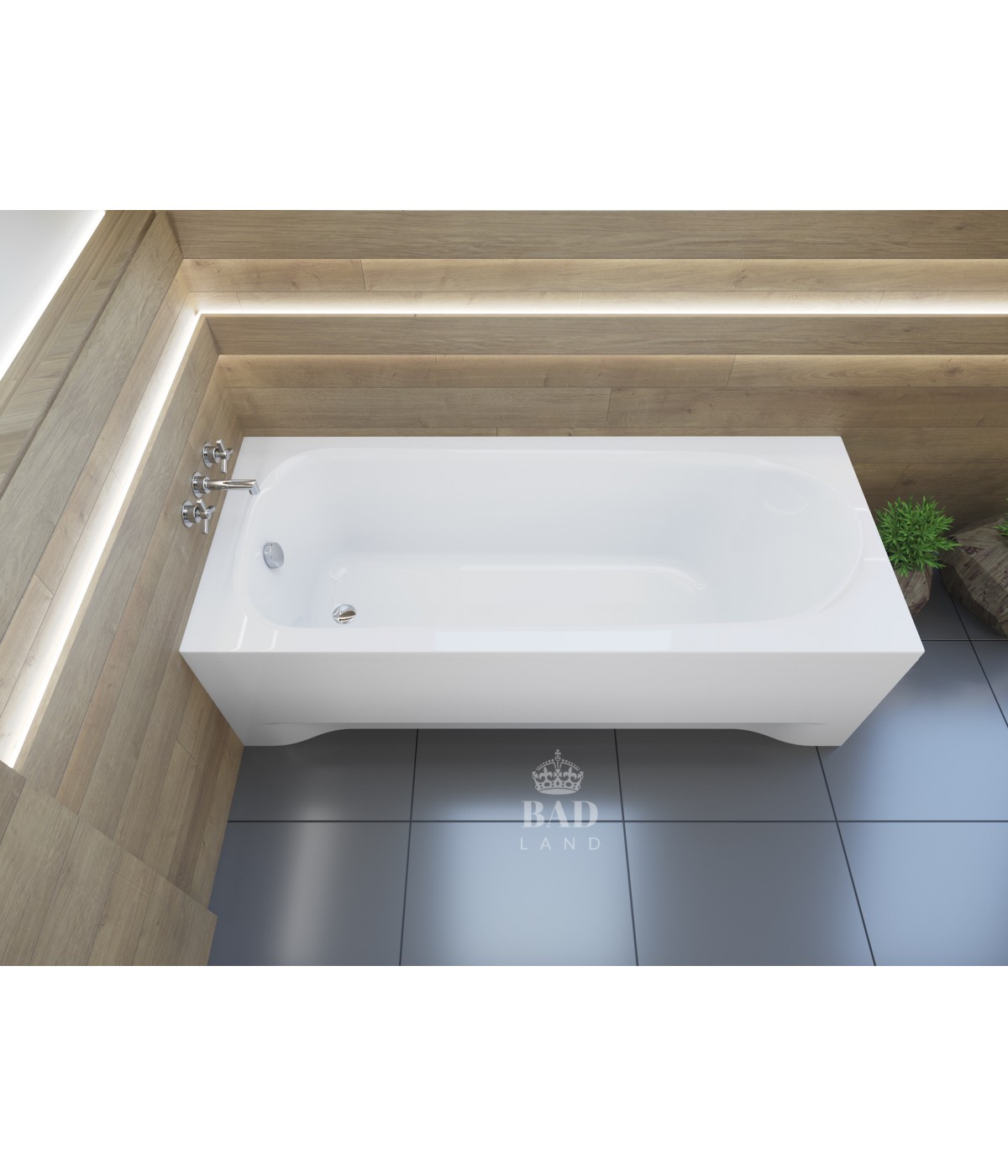 RECHTECK BADEWANNE 190x80 MEDIUM Ablaufgarnitur + Füße GRATIS !