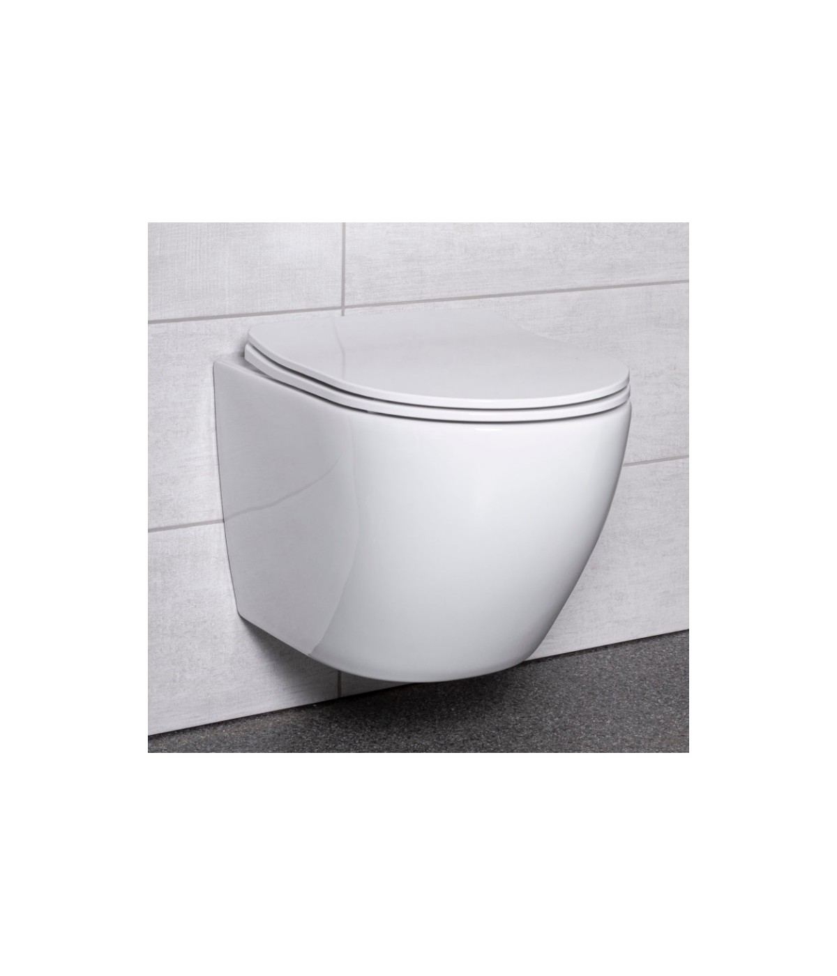 WC-Toilette SLIM Soft-Close DELOS Weiß