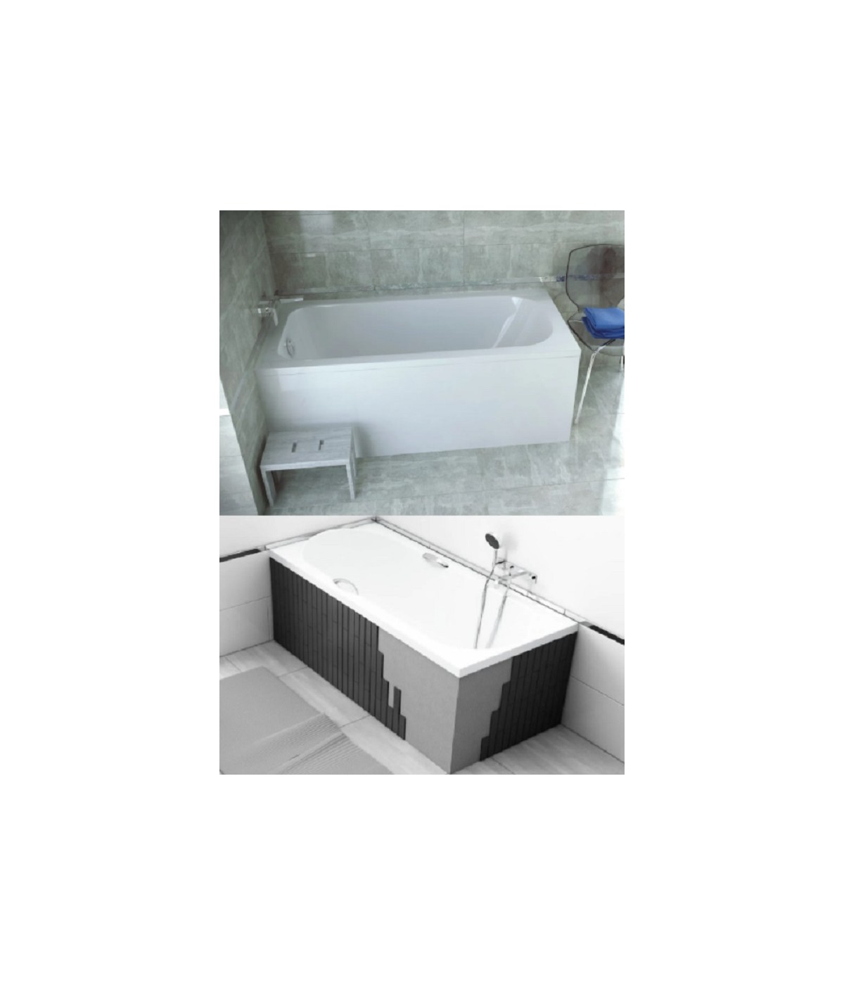 RECHTECK BADEWANNE 140x70 CONTINEA Ablaufgarnitur + Füße GRATIS !