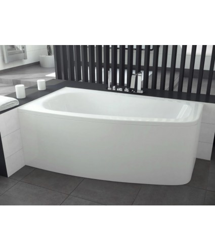 ECKBADEWANNE 150x80 LINKS LUNA Ablaufgarnitur + Füße GRATIS!