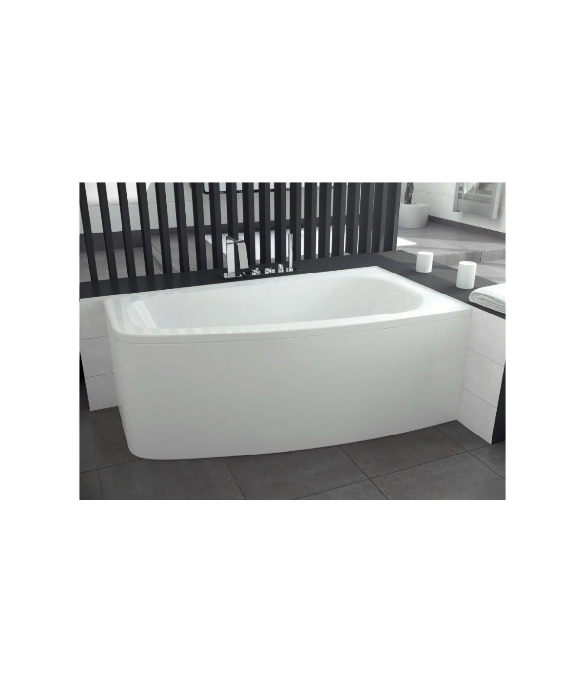 ECKBADEWANNE 150x80 RECHTS LUNA Ablaufgarnitur + Füße GRATIS!