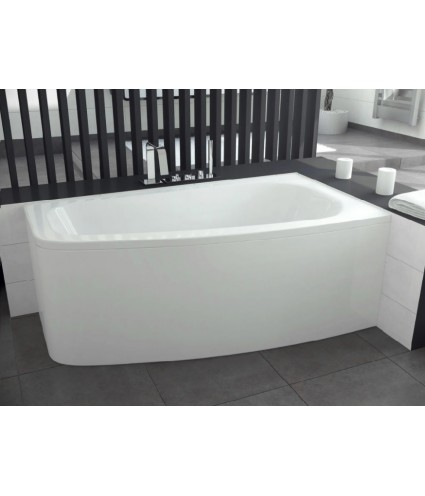 ECKBADEWANNE 150x80 RECHTS LUNA Ablaufgarnitur + Füße GRATIS!