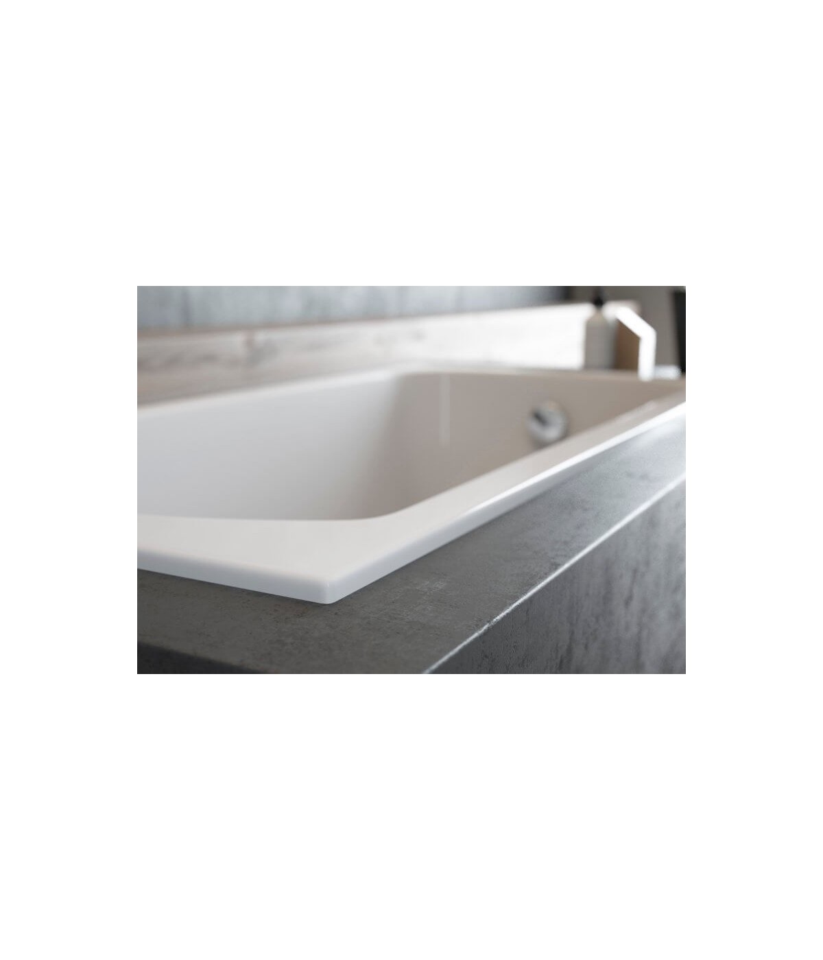 RECHTECK BADEWANNE SLIM 130x70 CLASSIC Ablaufgarnitur + Füße GRATIS !