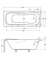 RECHTECK BADEWANNE 140x70 MAJKA Ablaufgarnitur + Füße GRATIS !
