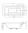 RECHTECK BADEWANNE 120x70 TALIA Ablaufgarnitur + Füße GRATIS !