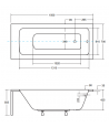 RECHTECK BADEWANNE 150x70 TALIA Ablaufgarnitur + Füße GRATIS !