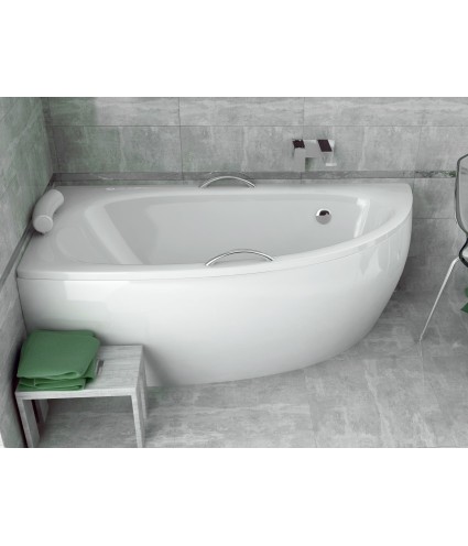 ECKBADEWANNE 150X70 LINKS MILENA Ablaufgarnitur + Füße GRATIS !