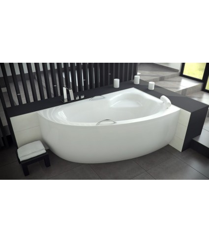 ECKBADEWANNE 150X100 RECHTS NATALIA Ablaufgarnitur + Füße GRATIS !