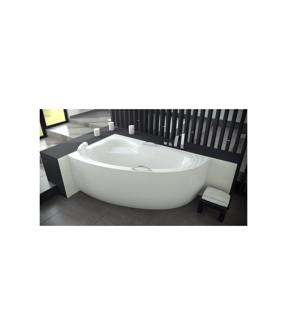 ECKBADEWANNE 150X100 LINKS NATALIA Ablaufgarnitur + Füße GRATIS !