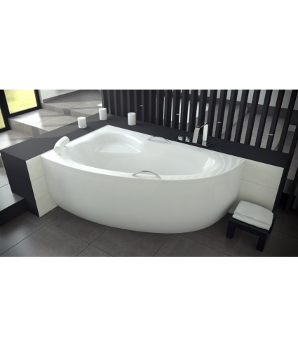 ECKBADEWANNE 150X100 LINKS NATALIA Ablaufgarnitur + Füße GRATIS !