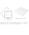 DUSCHWANNE QUADRATISCH 80x80 AXIM Ablaufgarnitur GRATIS !