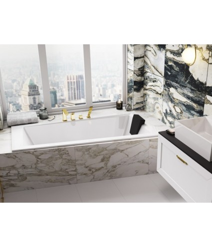 ECKBADEWANNE SLIM 150x85 RECHTS INTIMAS Ablaufgarnitur + Füße GRATIS !