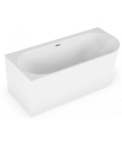 Freistehende Eckbadewanne 160x75 LINKS SOLAS Weiß Ablaufgarnitur Click-Clack GRATIS !