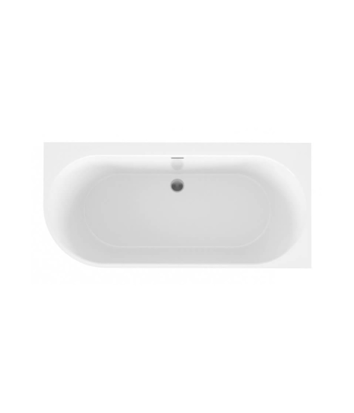 Freistehende Eckbadewanne 160x75 RECHTS SOLAS Weiß Ablaufgarnitur Click-Clack GRATIS !
