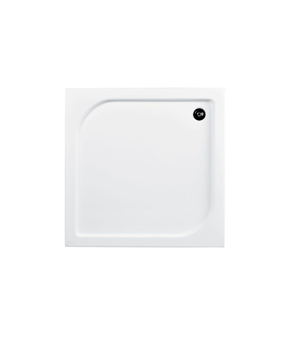 Duschkabine Duschwanne Grafit Glas 90x90 185cm Quadratisch