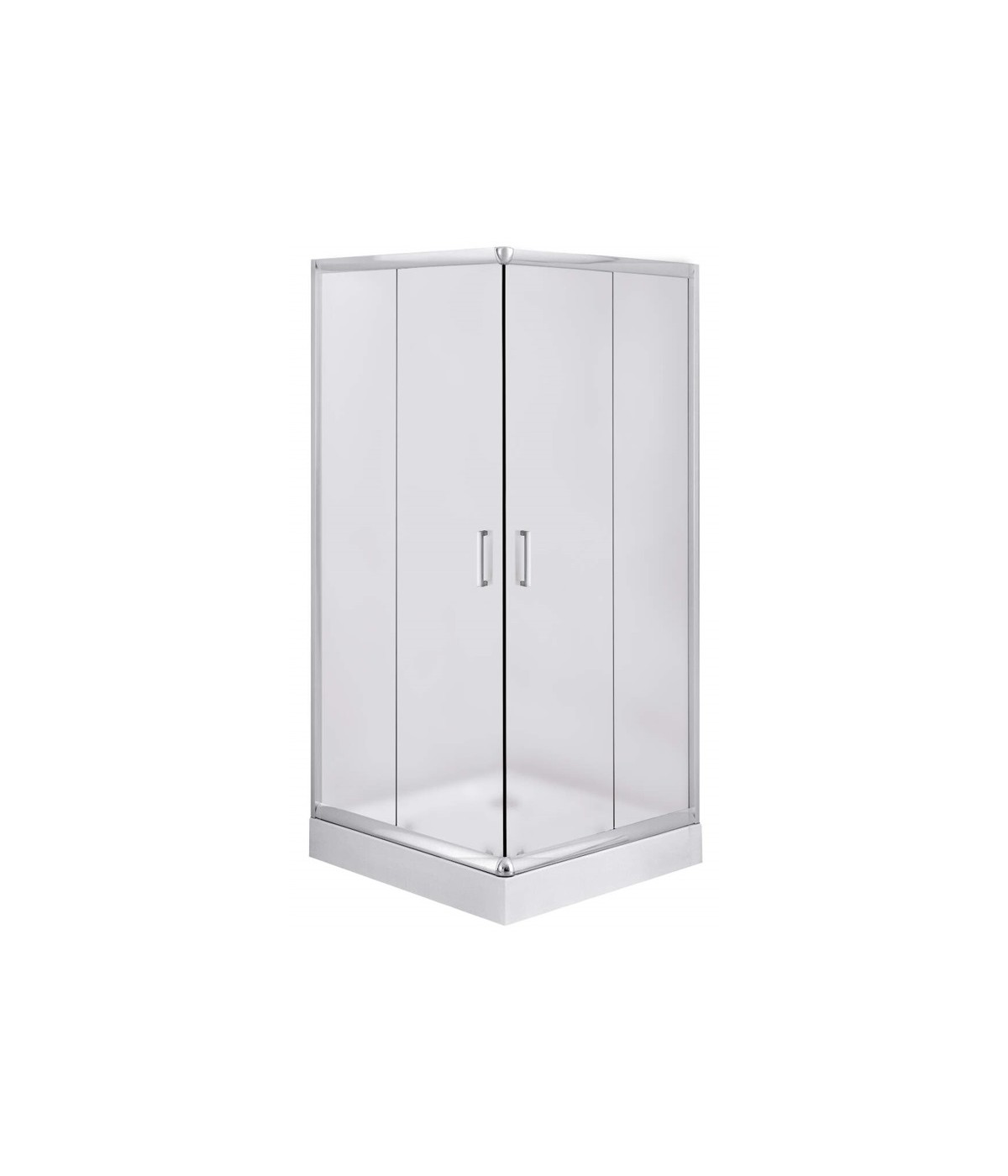 Duschkabine Duschwanne Gefrorenes Glas 80x80 185cm Quadratisch