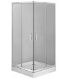 Duschkabine Duschwanne Transparentes Glas 80x80 185cm Quadratisch