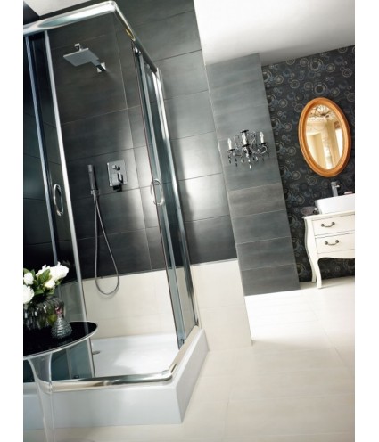Duschkabine Duschwanne Transparentes Glas 80x80 185cm Quadratisch