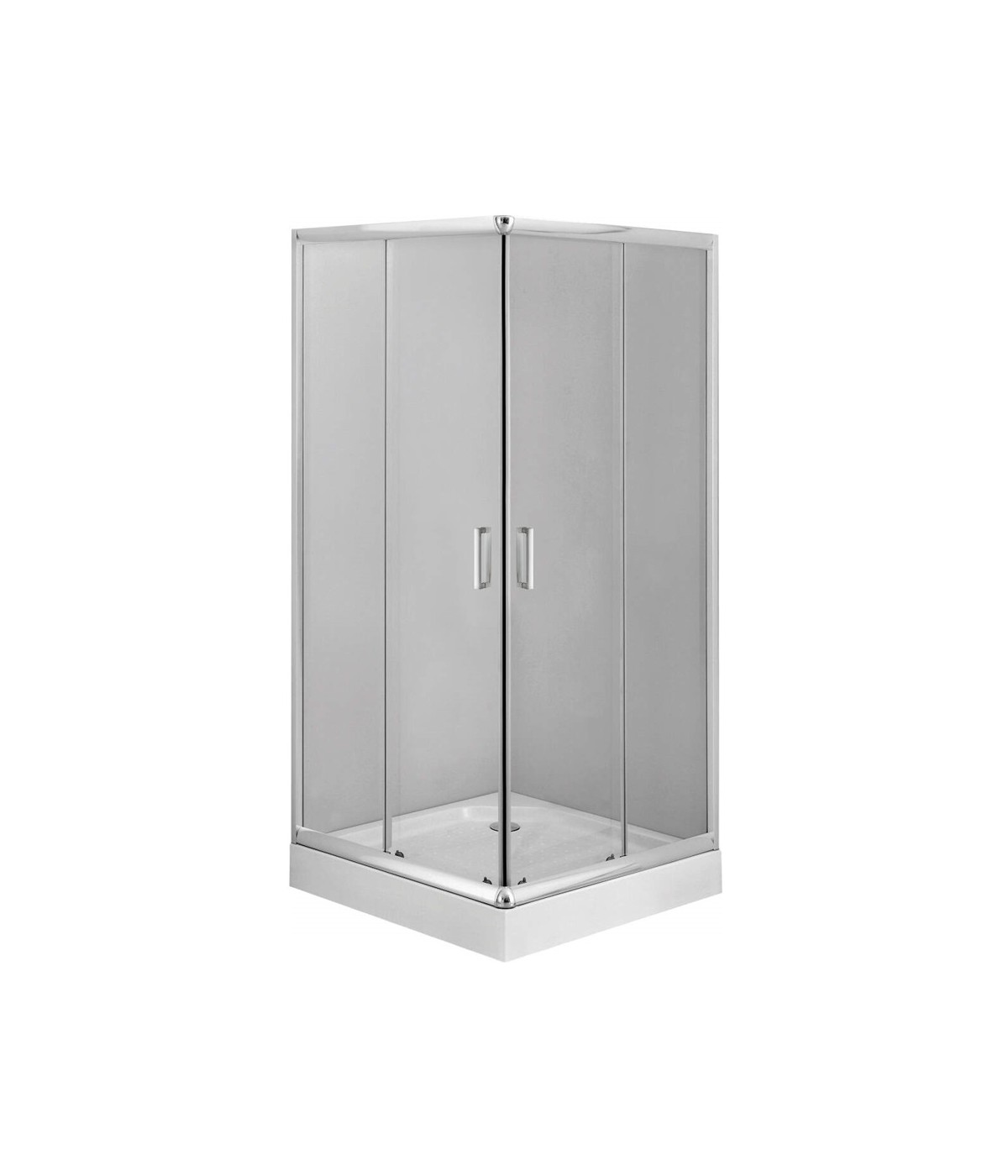 Duschkabine Duschwanne Transparentes Glas 90x90 185cm Quadratisch