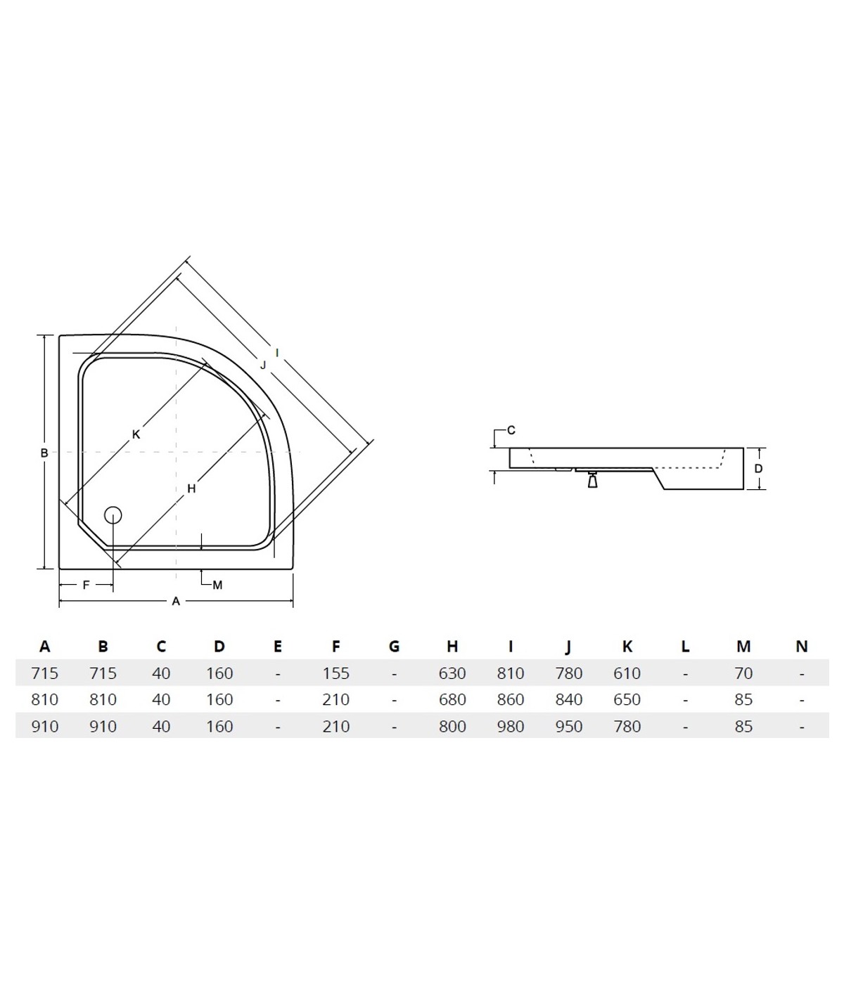Duschkabine Duschwanne Transparentes Glas 80x80 185cm Halbrund