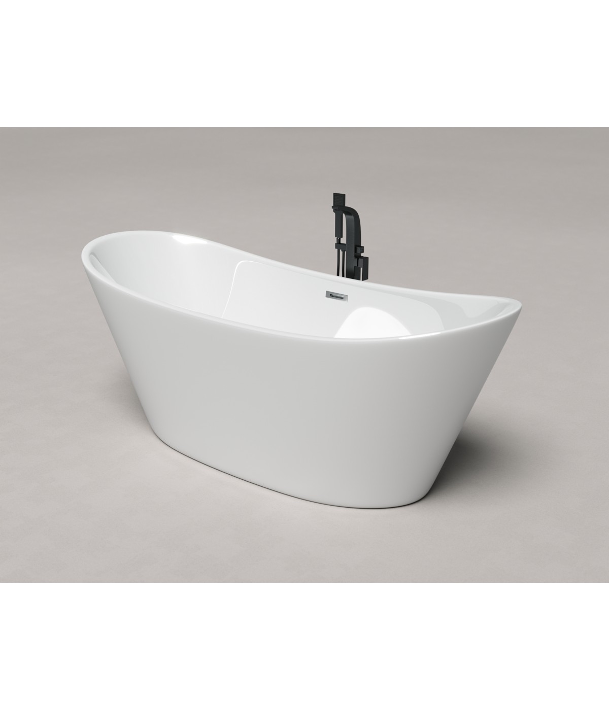 Freistehende Badewanne 170 x 80 Acryl Ablauf VIEGA Click-Clack GRATIS !
