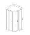 Duschkabine MARBELLA Gefrorenes Glas 80x80 180cm Halbrund