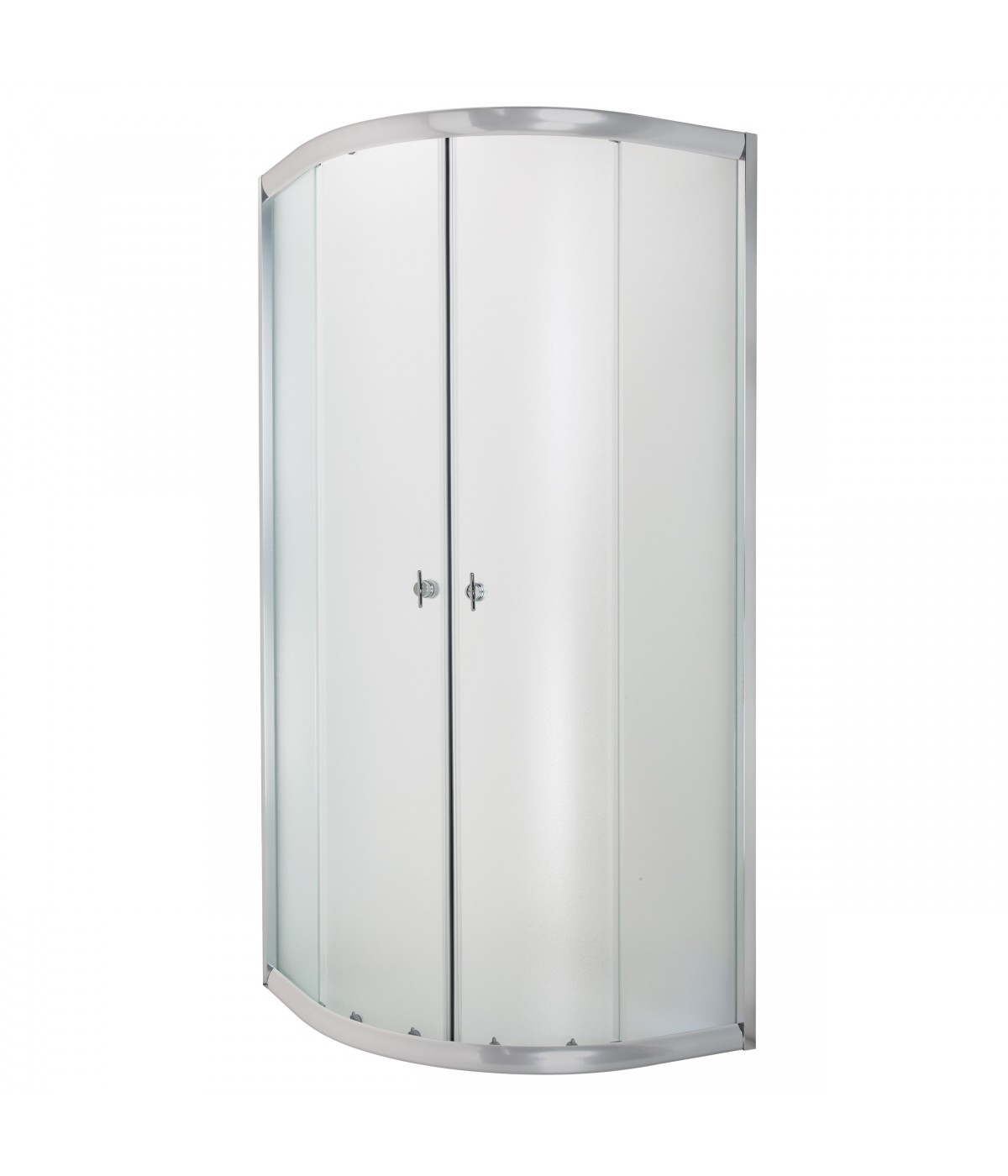 Duschkabine MARBELLA Gefrorenes Glas 80x80 180cm Halbrund