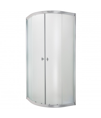 Duschkabine MARBELLA Gefrorenes Glas 80x80 180cm Halbrund