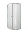 Duschkabine MARBELLA Gefrorenes Glas 80x80 180cm Halbrund