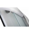 Duschkabine MARBELLA Gefrorenes Glas 80x80 180cm Halbrund