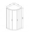 Duschkabine MARBELLA Gefrorenes Glas 90x90 180cm Halbrund