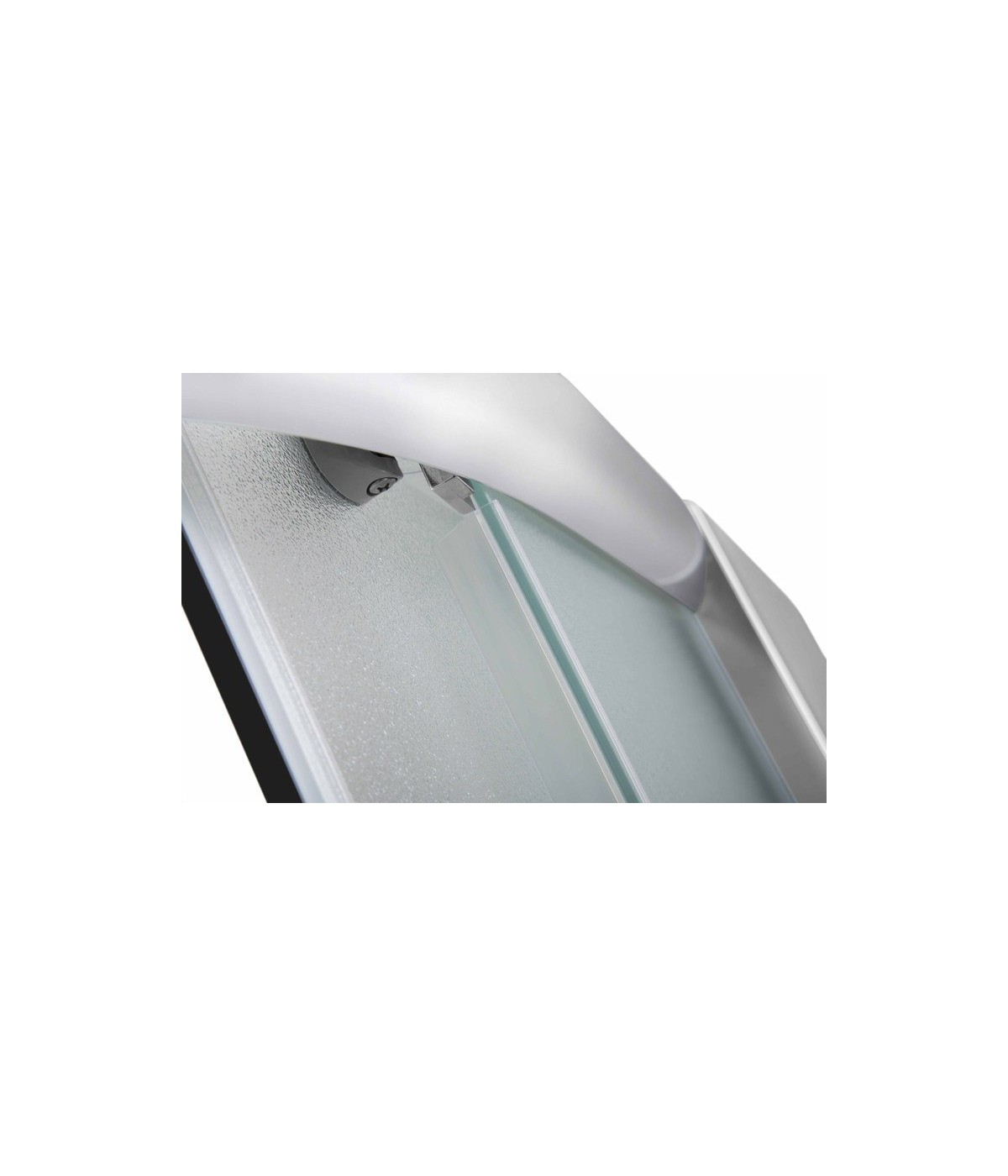 Duschkabine MARBELLA Gefrorenes Glas 90x90 180cm Halbrund