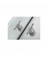 Duschkabine MARBELLA Gefrorenes Glas 80x80 180cm Halbrund
