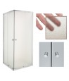 Duschkabine PARLA Gefrorenes Glas 90x90 180cm Quadratisch