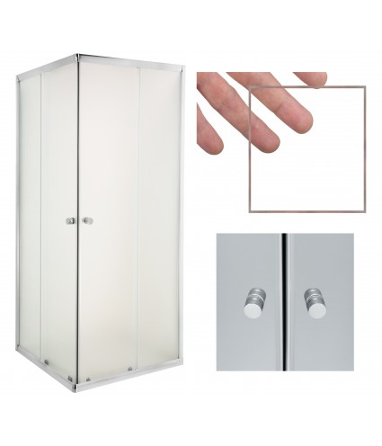 Duschkabine PARLA Transparentes Glas 80x80 180cm Quadratisch