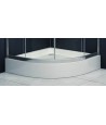 Duschwanne und Duschkabine VITORIA Transparentes Glas 80x80 180cm Halbrund mit Ablaufgarnitur