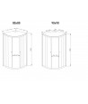 Duschwanne und Duschkabine VITORIA Transparentes Glas 80x80 180cm Halbrund mit Ablaufgarnitur