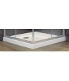 Duschwanne und Duschkabine PARLA Gefrorenes Glas 90x90 180cm Quadratisch mit Ablaufgarnitur