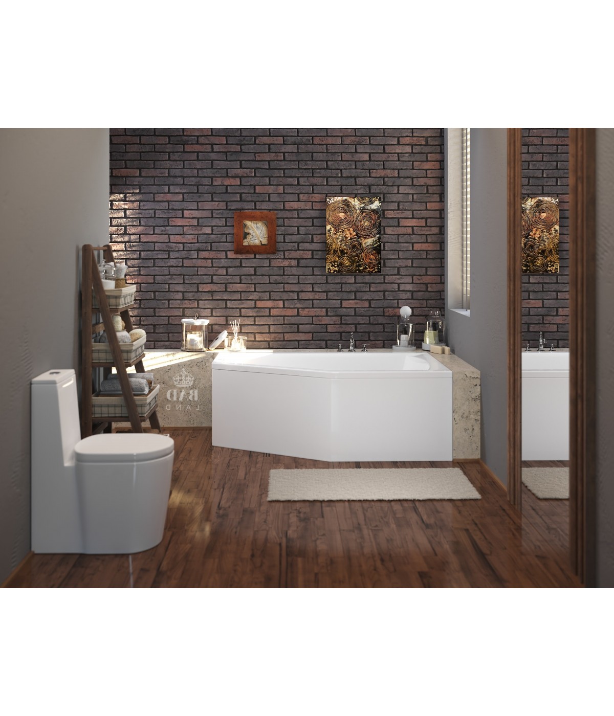 ECKBADEWANNE 160x90 RECHTS SELENA Ablaufgarnitur + Füße GRATIS !
