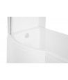BADEWANNE ECKWANNE 150x70 LINKS INSPIRO GLASABTRENNUNG Ablaufgarnitur + Füße GRATIS !