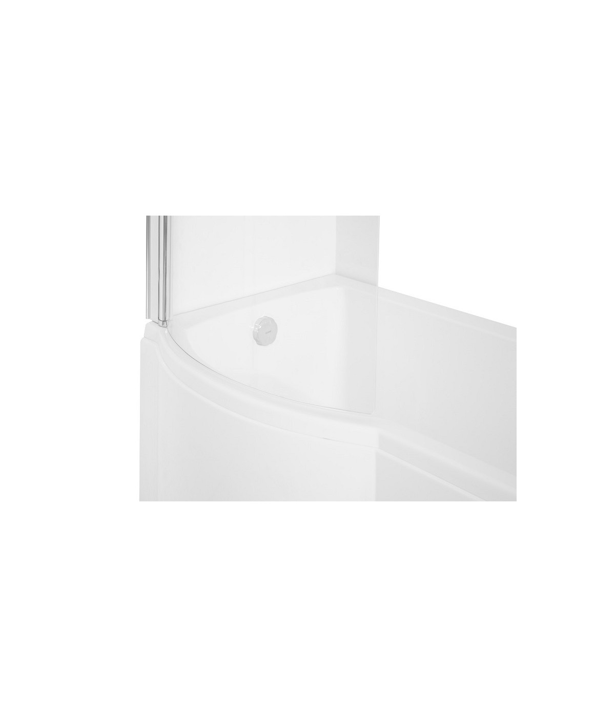 BADEWANNE ECKWANNE 160x70 LINKS INSPIRO GLASABTRENNUNG Ablaufgarnitur + Füße GRATIS !