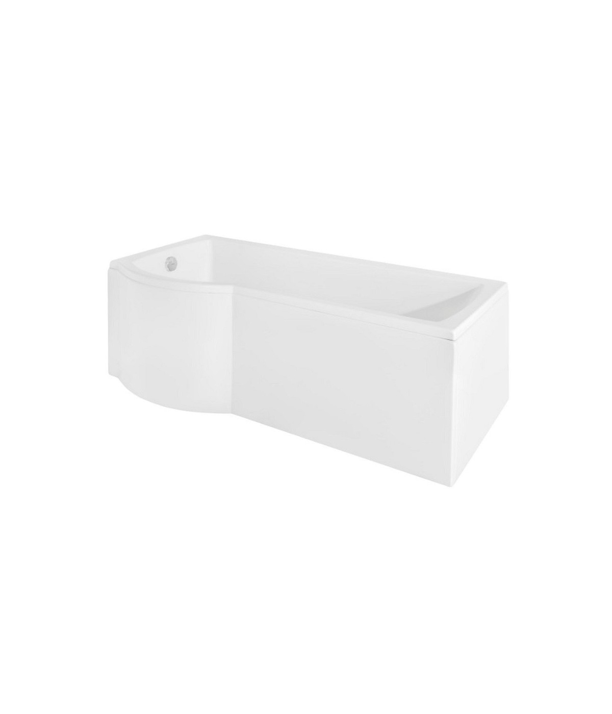 BADEWANNE ECKWANNE 170x70 LINKS INSPIRO GLASABTRENNUNG Ablaufgarnitur + Füße GRATIS !