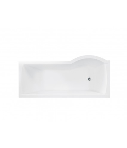 BADEWANNE ECKWANNE 170x70 LINKS INSPIRO GLASABTRENNUNG Ablaufgarnitur + Füße GRATIS !