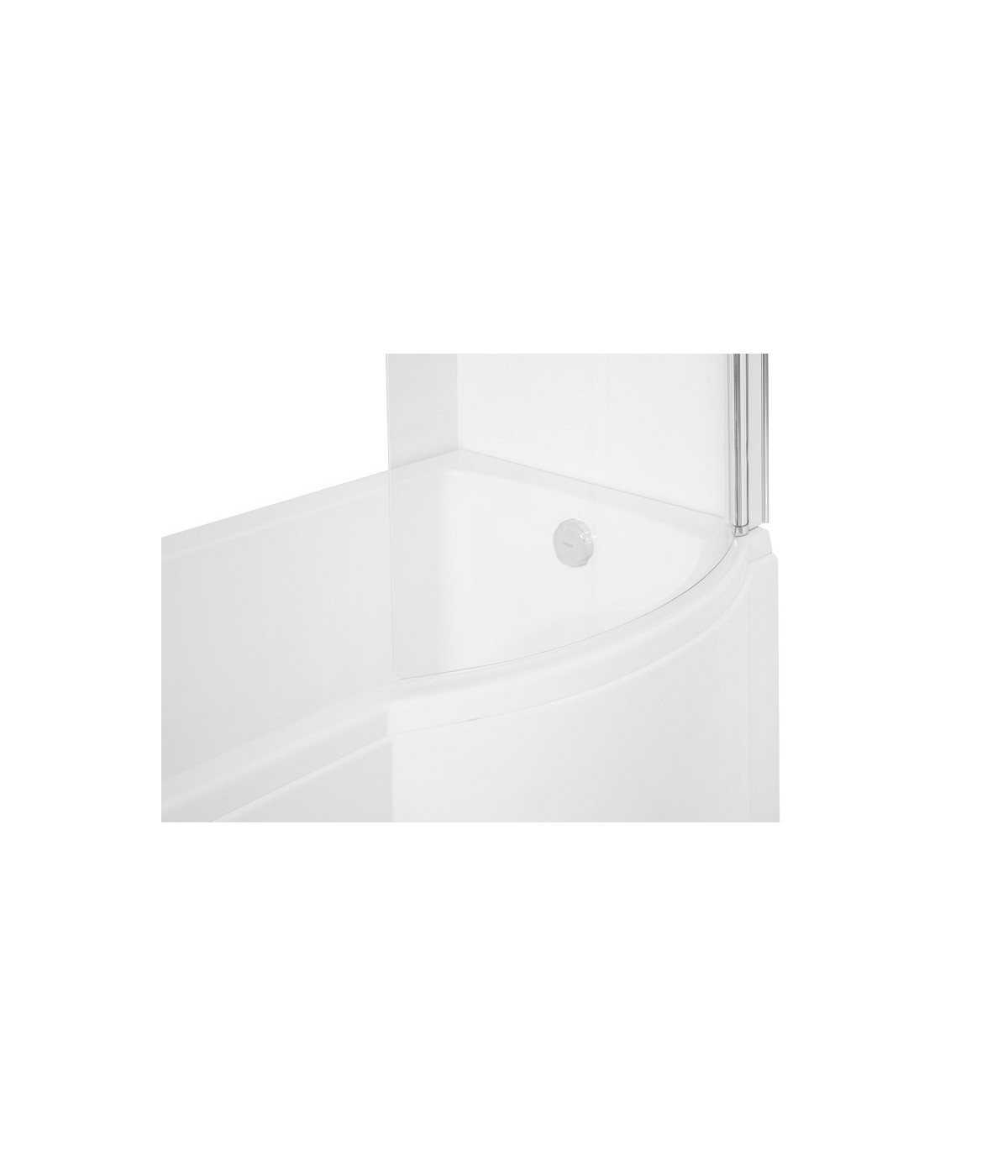 BADEWANNE ECKWANNE 160x70 RECHTS INSPIRO GLASABTRENNUNG Ablaufgarnitur + Füße GRATIS !