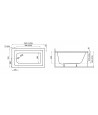 RECHTECK BADEWANNE 100x70 CAPRI Ablaufgarnitur + Füße GRATIS !