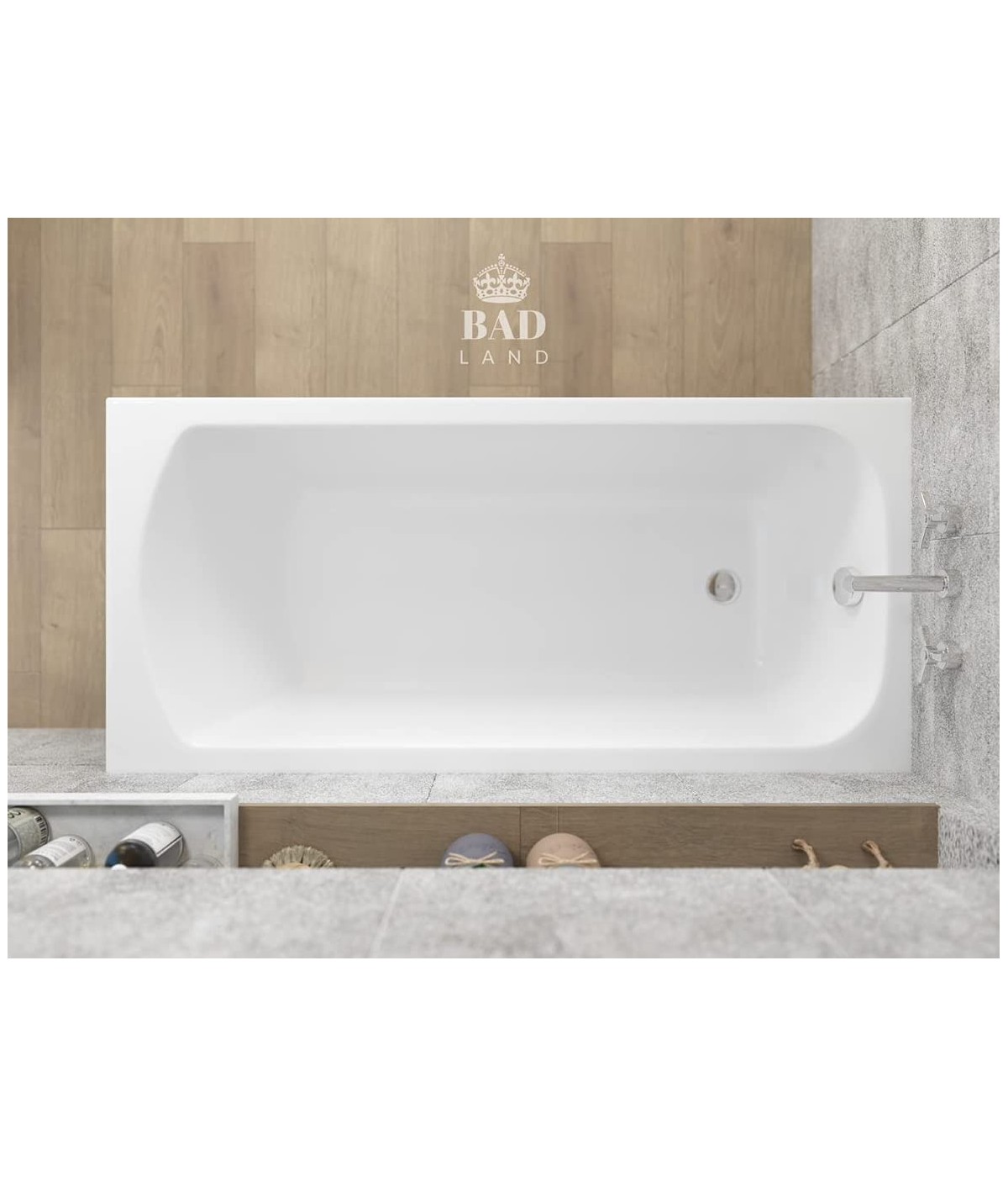 RECHTECK BADEWANNE 130x70 CLASSIC Ablaufgarnitur + Füße GRATIS !
