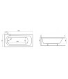 RECHTECK BADEWANNE SLIM 170x75 CLASSIC Ablaufgarnitur + Füße GRATIS !