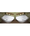ECKBADEWANNE 170x110 RECHTS DORA Ablaufgarnitur + Füße GRATIS !